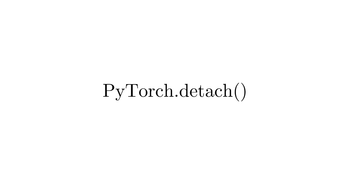What is PyTorch .detach() method?