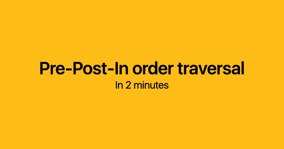 Pre order, In order and Post Order Traversal under 2 minutes